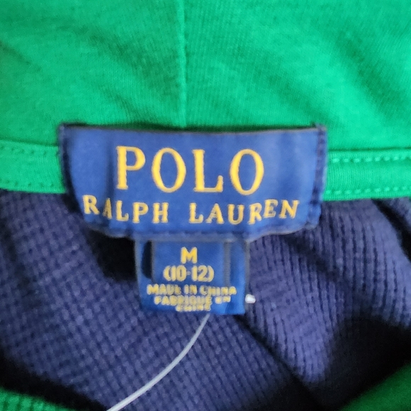 Polo by Ralph Lauren long sleeve hoodie, boys size M 10-12n, new with tags - Picture 2 of 2